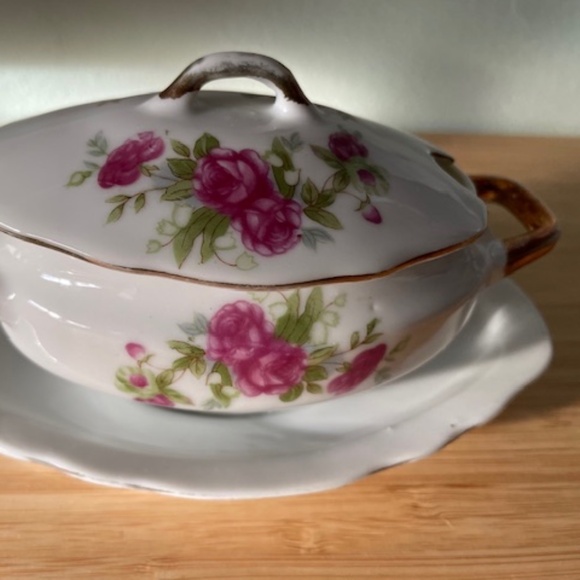 Antique  Royal Crown Sugar Bowl or Condiment Dish - Picture 1 of 6